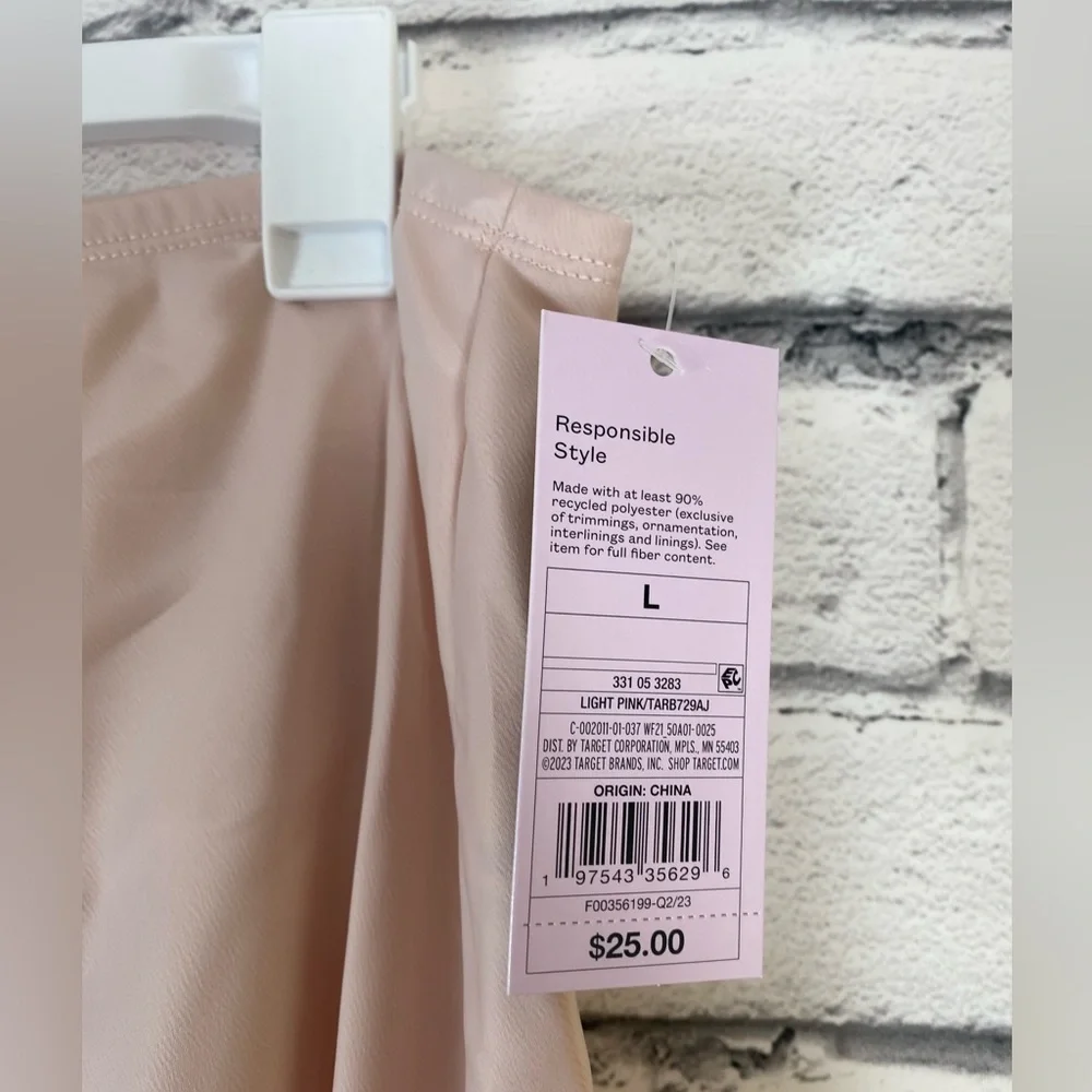 Wild Fable Pink Satin Lace Maxi Skirt Y2K size Large